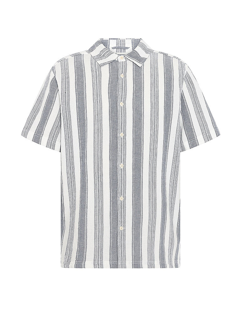 Knowledge Cotton Apparel Knit Shirt Blue Stripe XL 2